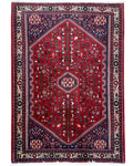 Tappeto persiano Abadeh 150x110 cm rosso con motivi geometrici