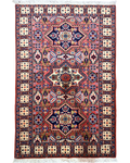 Tappeto persiano Ardebil fondo seta 151x100 cm rosa e blu