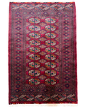Tappeto Bukhara Royal 147x98 cm rosso con medaglioni geometrici