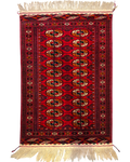 Tappeto Bukhara russo 122x80 cm rosso con motivi geometrici