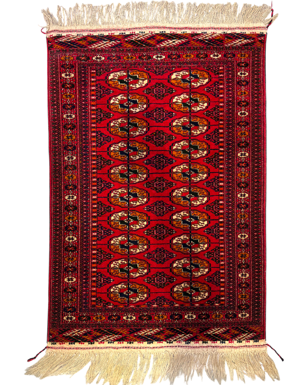 Tappeto Bukhara russo 122x80 cm rosso con motivi geometrici