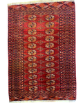 Tappeto Bukhara russo 155x107 cm rosso con motivi geometrici