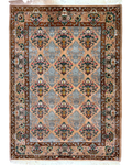 Tappeto persiano Esfahan 150x108 cm beige e marrone con motivi floreali
