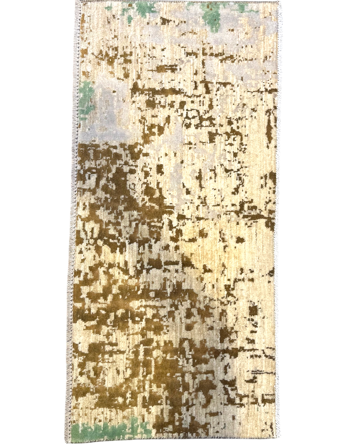 Tappeto persiano Gabbeh 123x57 cm avorio con disegno astratto