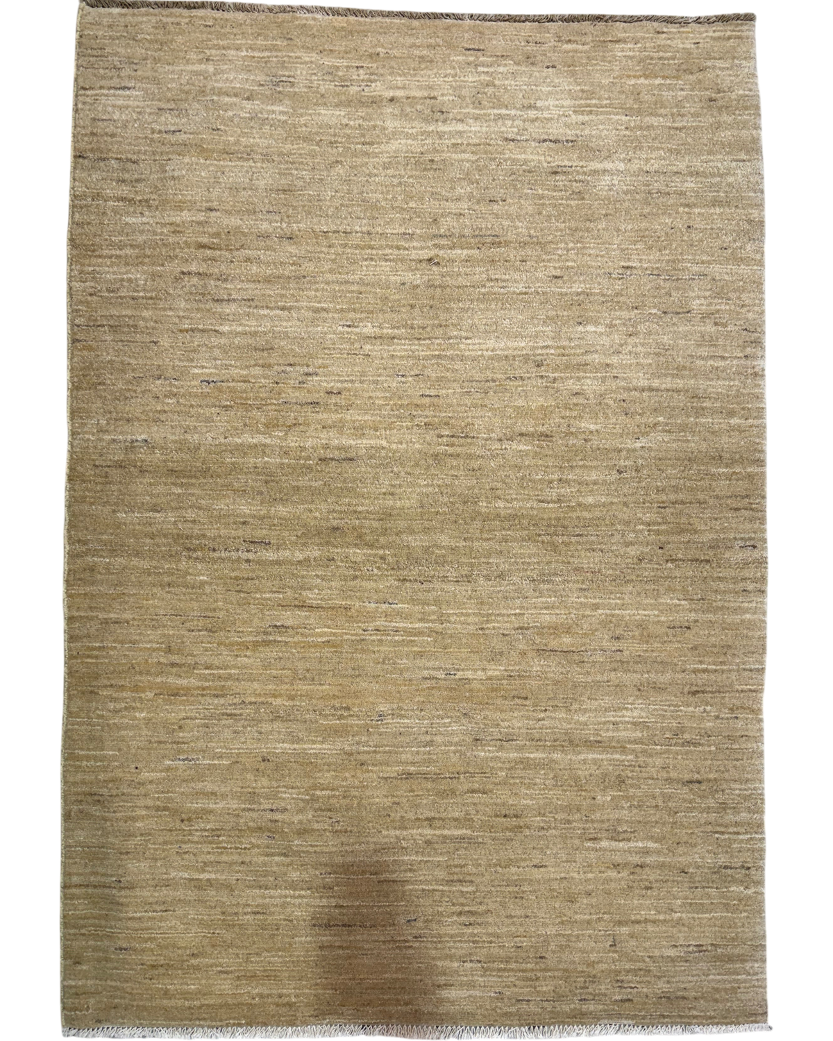 Tappeto persiano Gabbeh 150x103 cm beige a tinta unita