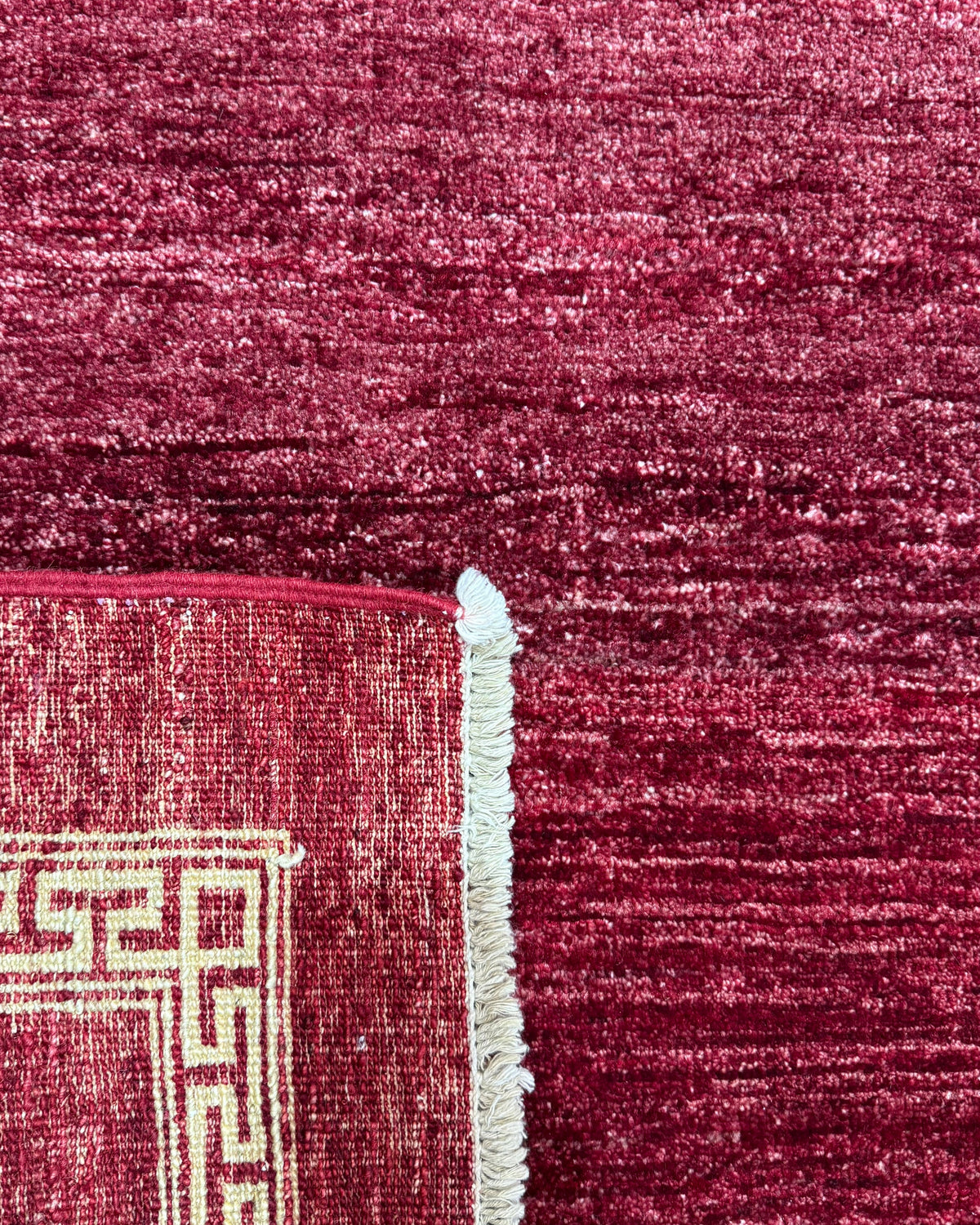 Tappeto persiano Gabbeh 155x97 cm rosso bordeaux con bordura geometrica