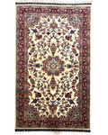 Tappeto Islamabad 156x93 cm avorio con medaglione e motivi floreali