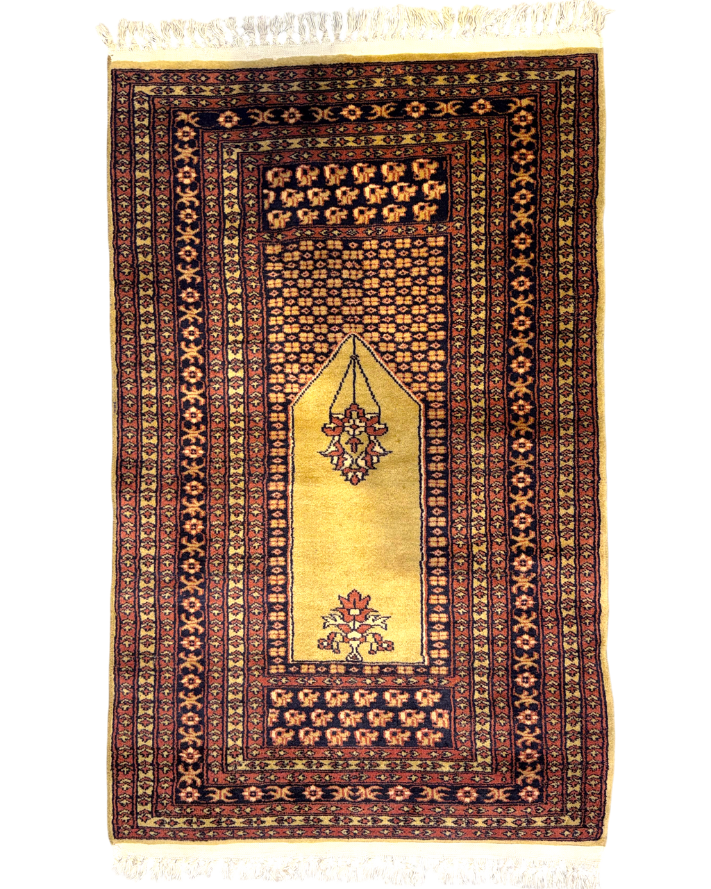 Tappeto Kashmir da preghiera 116x75 cm beige con nicchia centrale