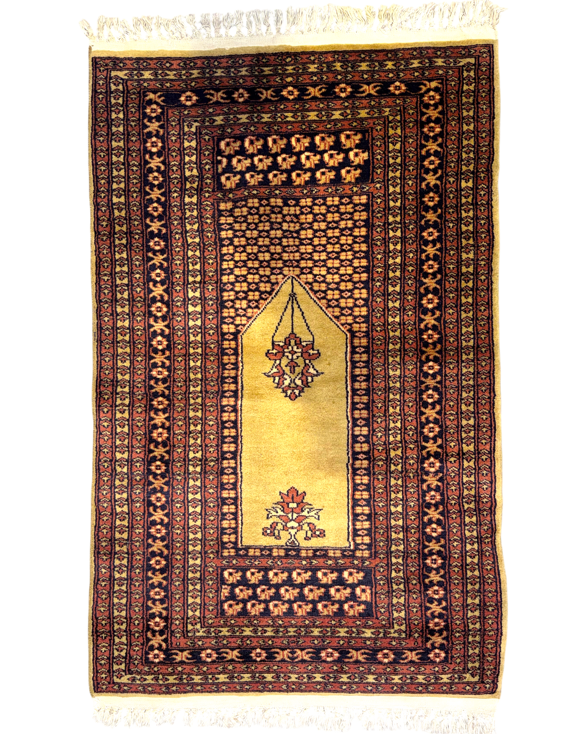 Tappeto Kashmir da preghiera 116x75 cm beige con nicchia centrale