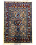 Tappeto persiano Mud 114x77 cm avorio con medaglione centrale