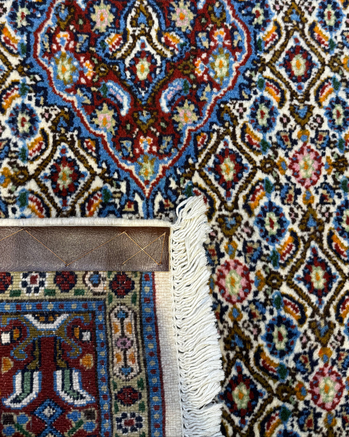Tappeto persiano Mud 114x77 cm avorio con medaglione centrale