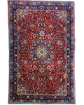 Tappeto persiano Saruk 158x101 cm rosso e blu con medaglione florealeTappeto persiano Saruk 158x101 cm rosso e blu con medaglione floreale