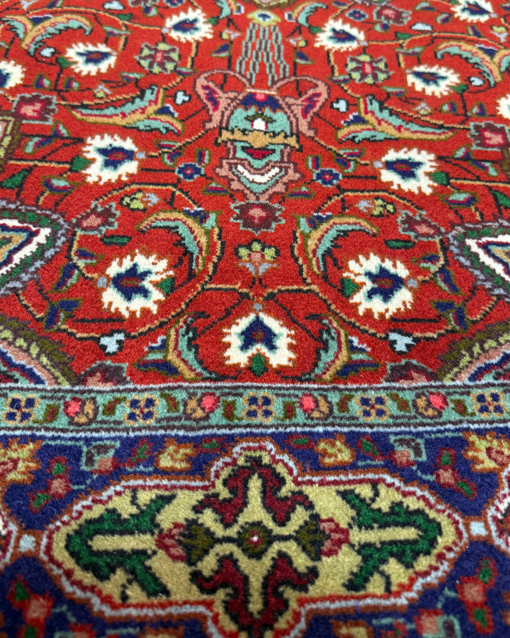 Tappeto persiano Tabriz 60 Fine 153x99 cm rosso con medaglione floreale