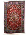 Tappeto persiano Tabriz 60 Fine 153x99 cm rosso con medaglione floreale