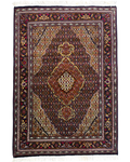 Tappeto persiano Tabriz 60 Raj misto seta 150x102 cm blu e rosso