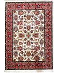 Tappeto persiano Tabriz 60 Raj misto seta 156x110 cm crema e rosa