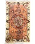 Tappeto persiano Tabriz 60 Raj misto seta 117x70 cm rosa salmone