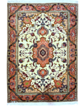 Tappeto persiano Tabriz 60 Raj misto seta 150x103 cm rosa e crema