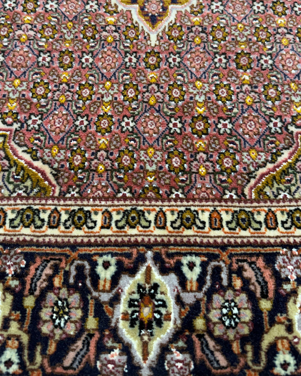 Tappeto persiano Tabriz 60 Raj misto seta 151x102 cm rosso con medaglione