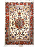 Tappeto persiano Tabriz 60 Raj misto seta 150x102 cm terracotta