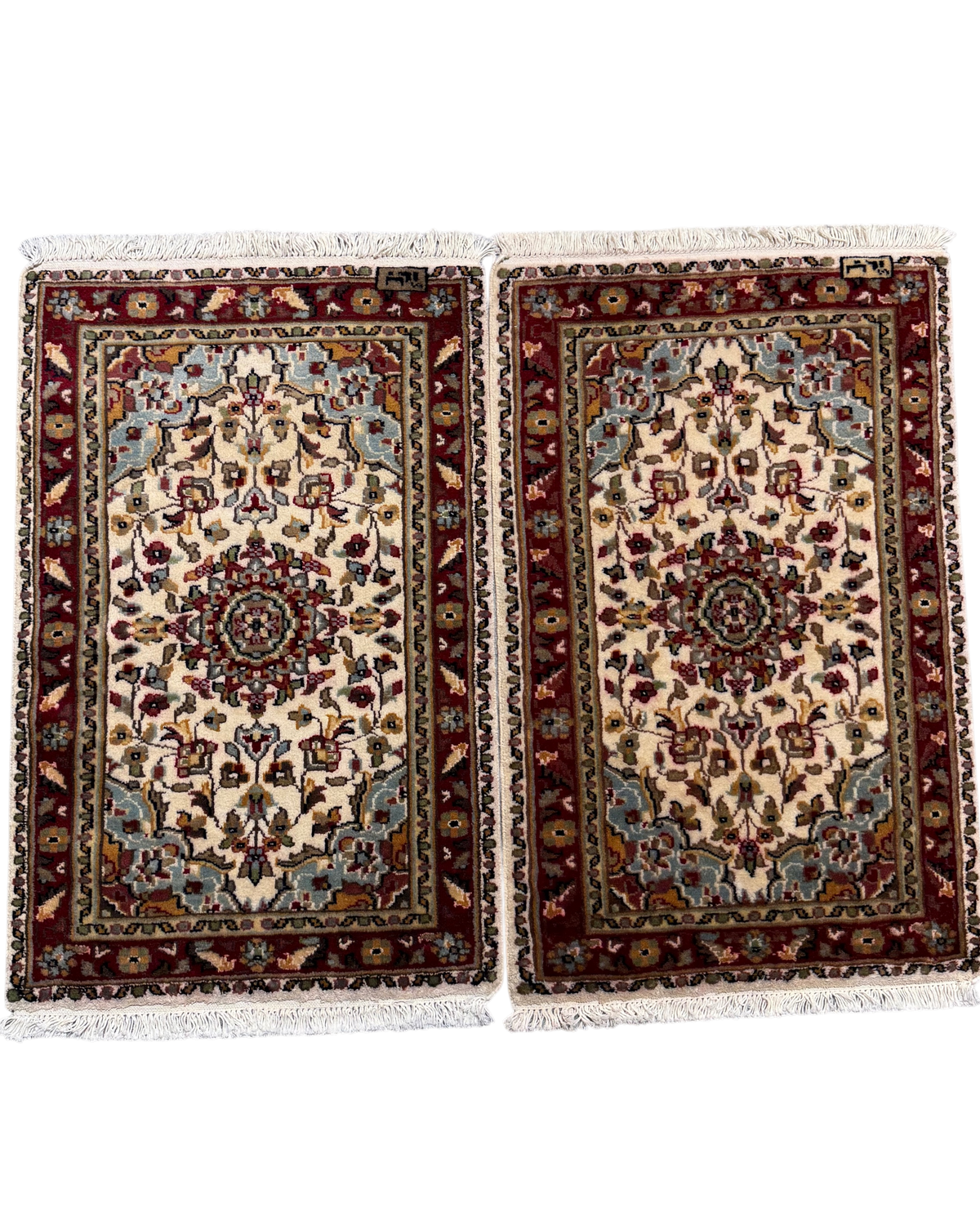 Coppia di scendiletto Islamabad 97 × 62 cm con medaglione centrale e motivi floreali