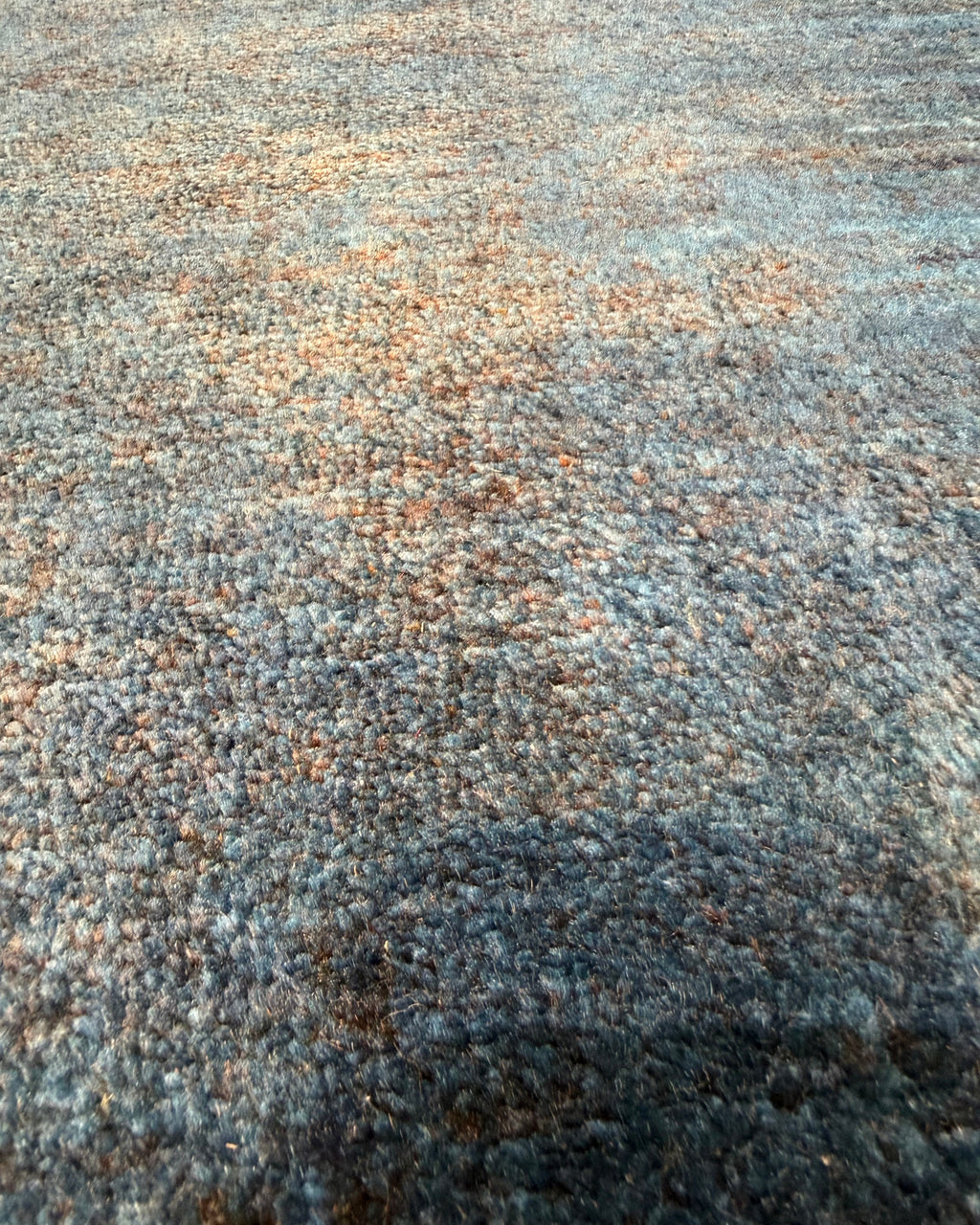 Gabbeh 83x61 cm, coppia di scendiletto blu scuro dal design minimalista