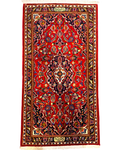 Tappeto persiano Kashan Shad Sar 131x70 cm rosso annodato a mano
