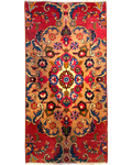 Tappeto persiano Mashad Custom 128x65 cm con disegno floreale
