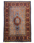 Tappeto persiano Mud 118x78 cm avorio con medaglione centrale