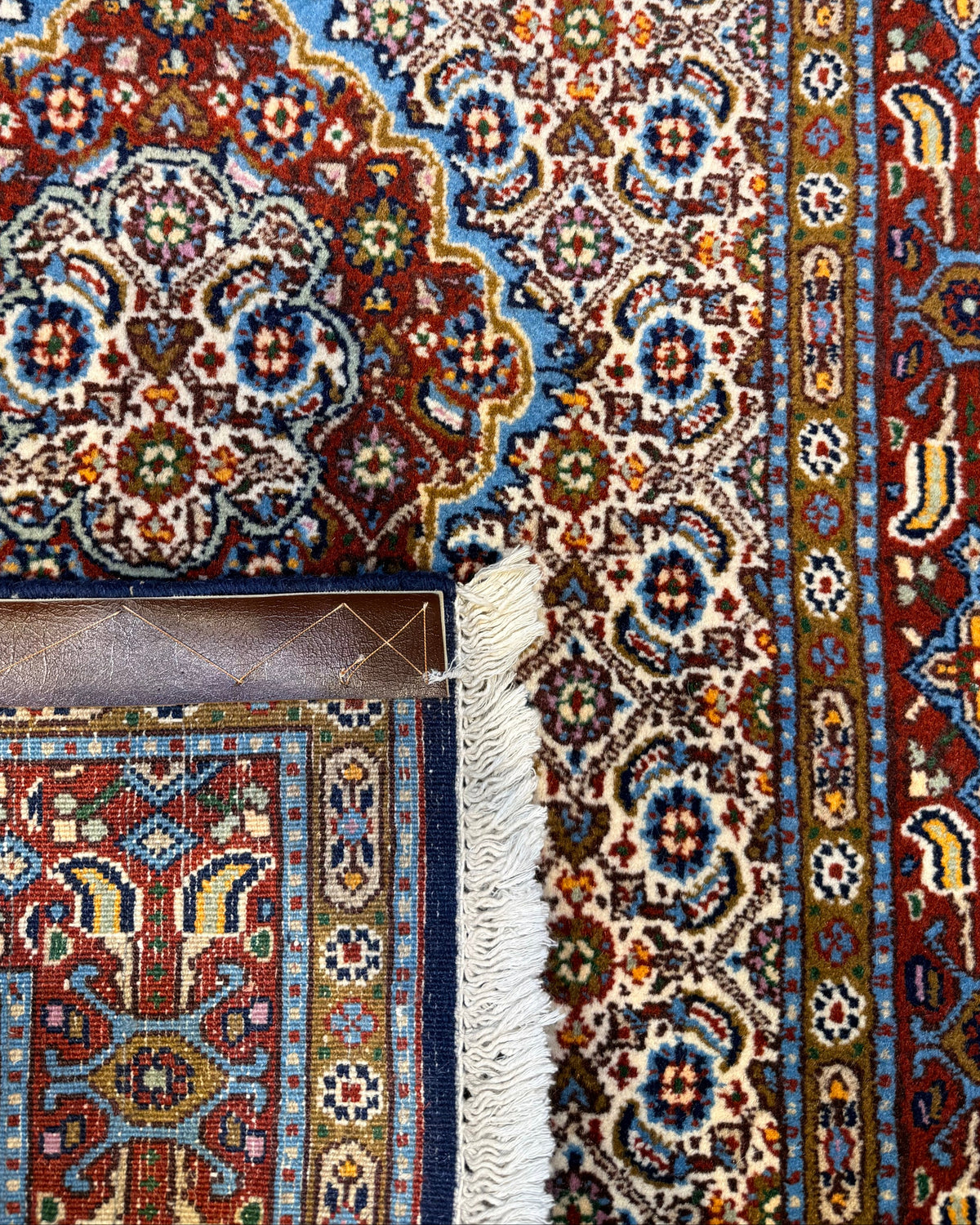 Tappeto persiano Mud 118x78 cm avorio con medaglione centrale