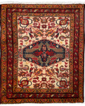 Qassemabad 84x71 cm - scendiletto persiano annodato a mano con motivi geometrici e floreali