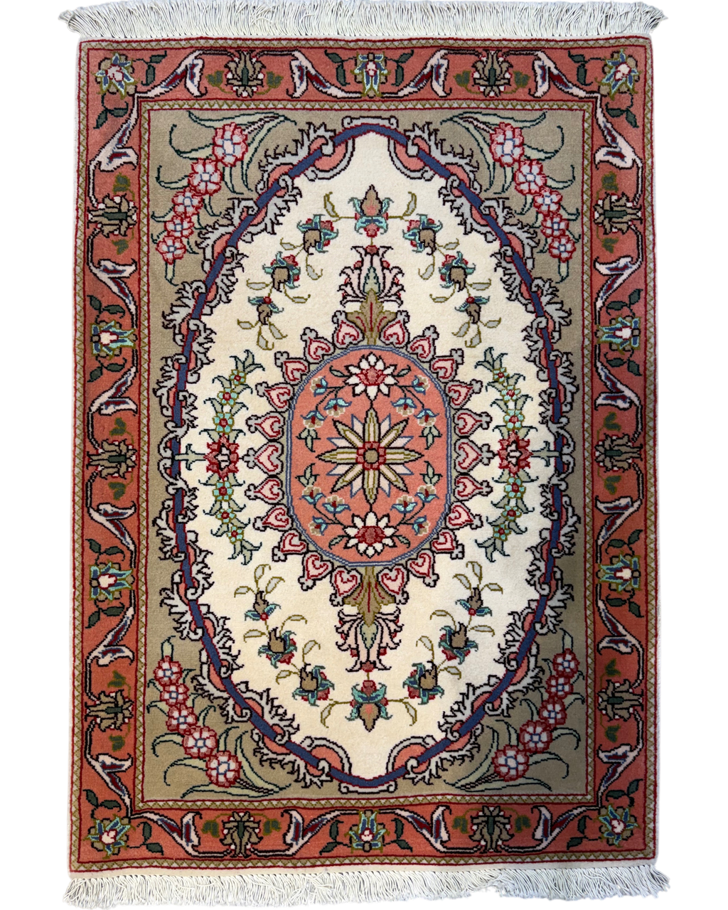 Tabriz 60 Raj misto seta 90x60 cm - scendiletto persiano annodato a mano