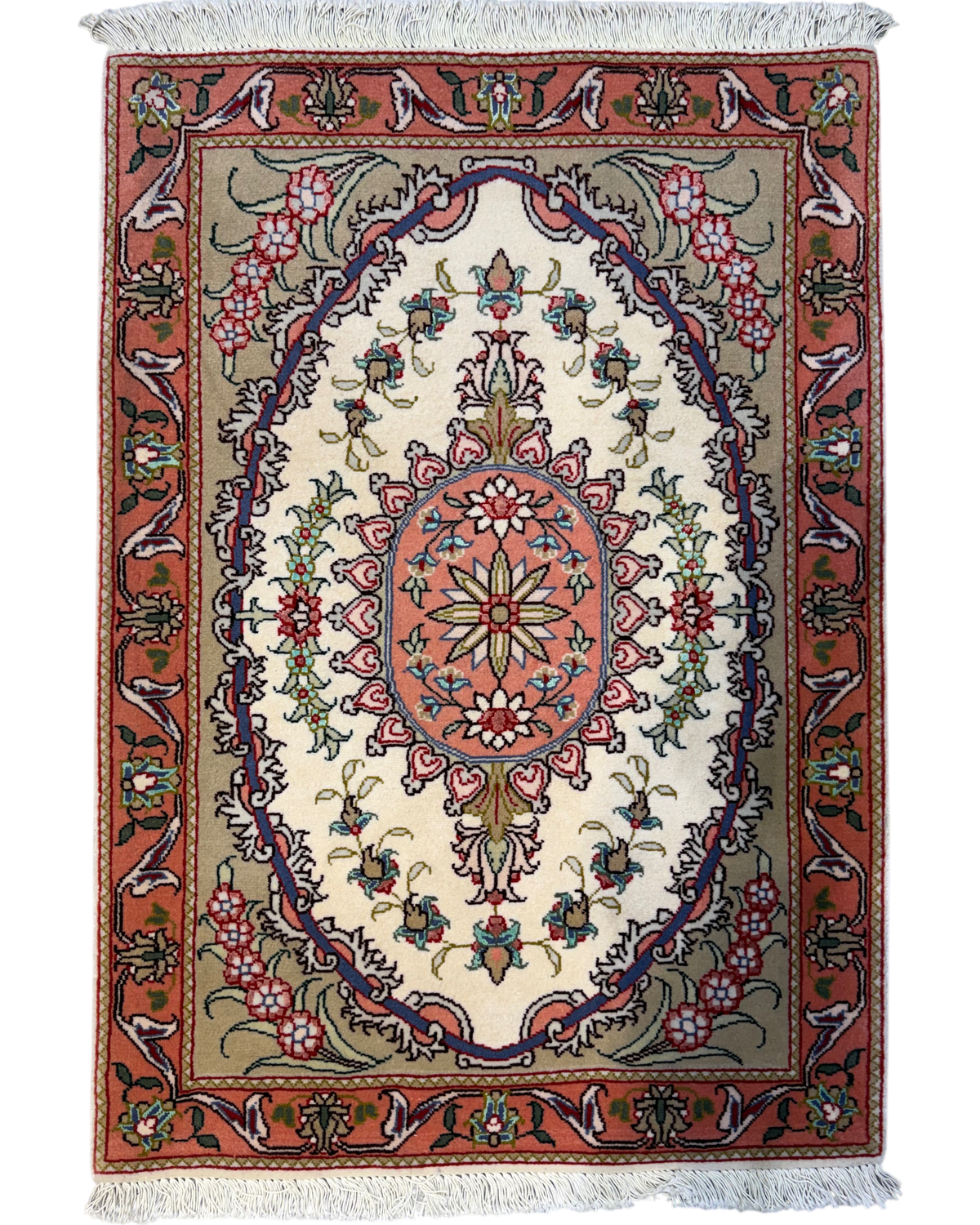 Tabriz 60 Raj misto seta 90x60 cm - scendiletto persiano annodato a mano