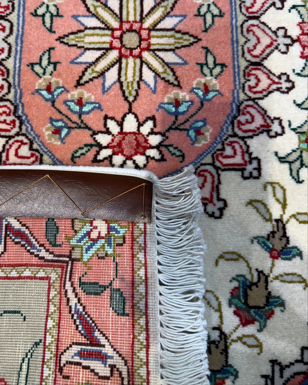 Tabriz 60 Raj misto seta 90x60 cm - scendiletto persiano annodato a mano