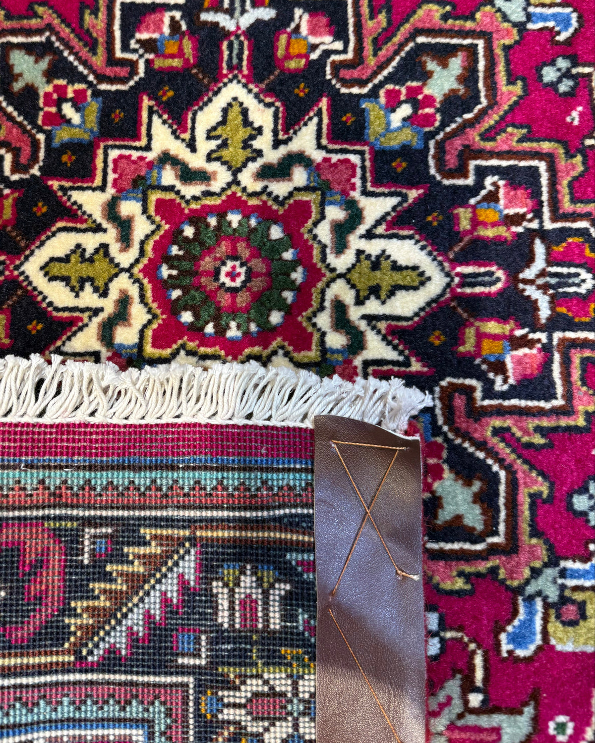 Tabriz 90x60 cm - coppia di scendiletto persiani rossi con medaglione centrale