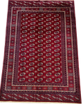 Tappeto Bukhara Royal usato 272x187 cm rosso con tradizionale disegno a gul