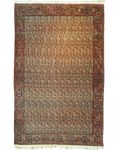 Tappeto Farahan persiano annodato a mano con eleganti motivi tradizionali e colori raffinati, misura 200x127 cm