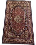 Tappeto Herivan usato 200x130 cm con medaglione centrale e disegno floreale persiano