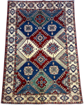 Tappeto Kazak usato 280x172 cm con disegno geometrico multicolore