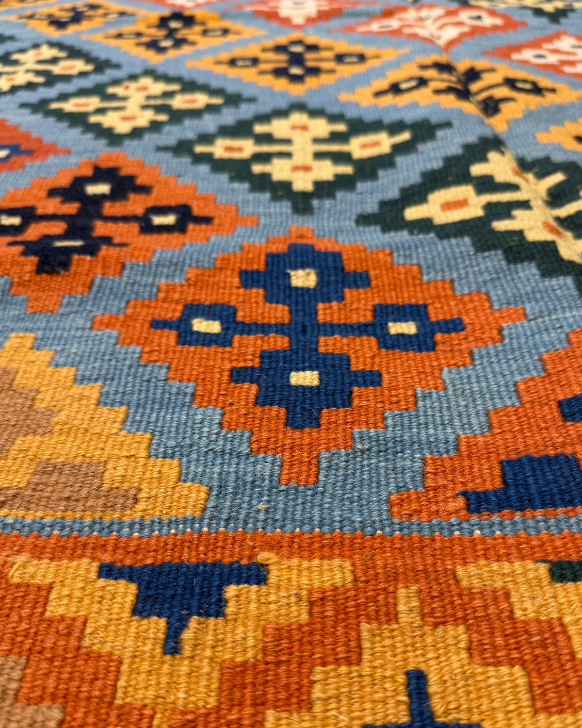 Dettaglio del tappeto Kilim Persiano 160x140 cm