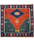 Tappeto Kilim geometrico 183 x 183 cm