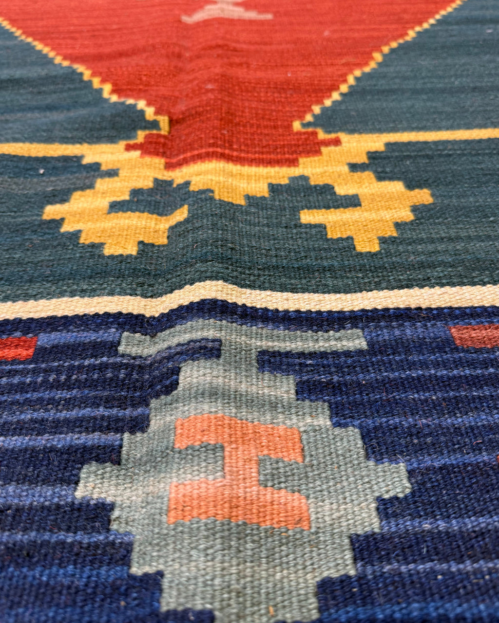 Dettaglio Tappeto Kilim geometrico 183 x 183 cm