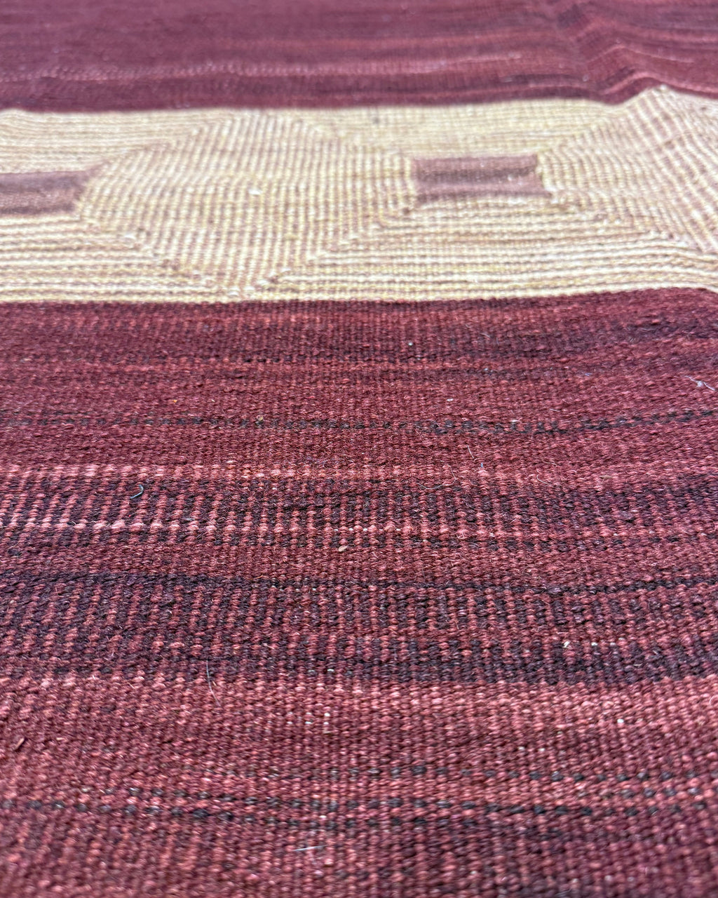 Dettaglio del tappeto Kilim 200x140 cm e della tessitura