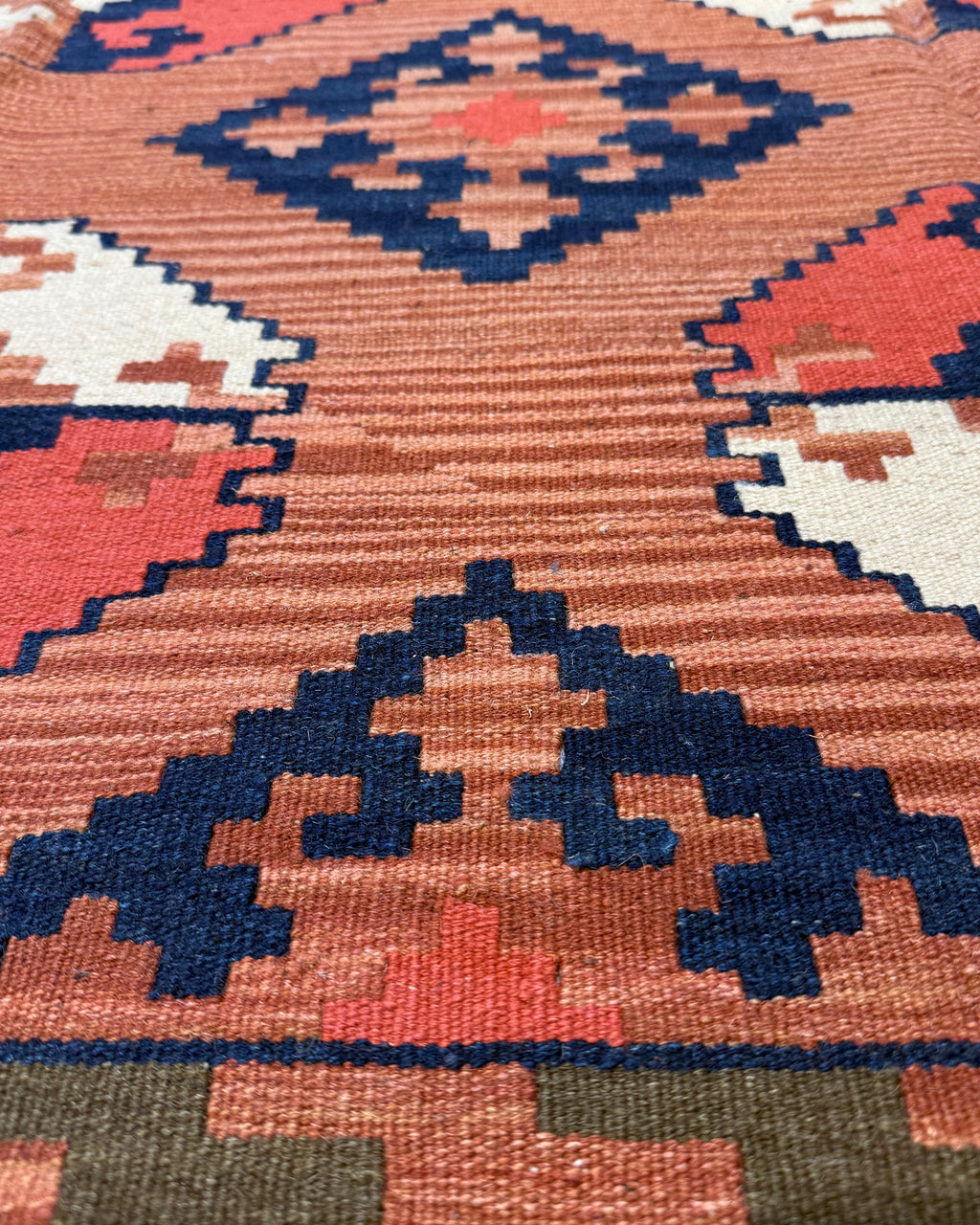 Dettaglio Tappeto Kilim geometrico 190 x 190 cm