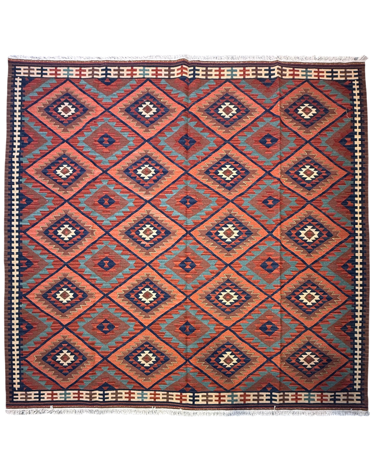Tappeto Kilim geometrico 215 x 215 cm