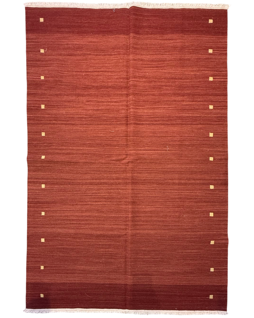 Tappeto Kilim rosso 183x122 cm con dettagli avorio