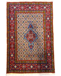 Tappeto persiano Mud 118x78 cm con medaglione centrale e motivi floreali