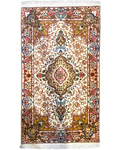 Tappeto persiano Tabriz 60 Raj misto seta 128x74 cm con medaglione