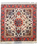 Tappeto persiano Tabriz 60 Raj misto seta quadrato 100x100 cm